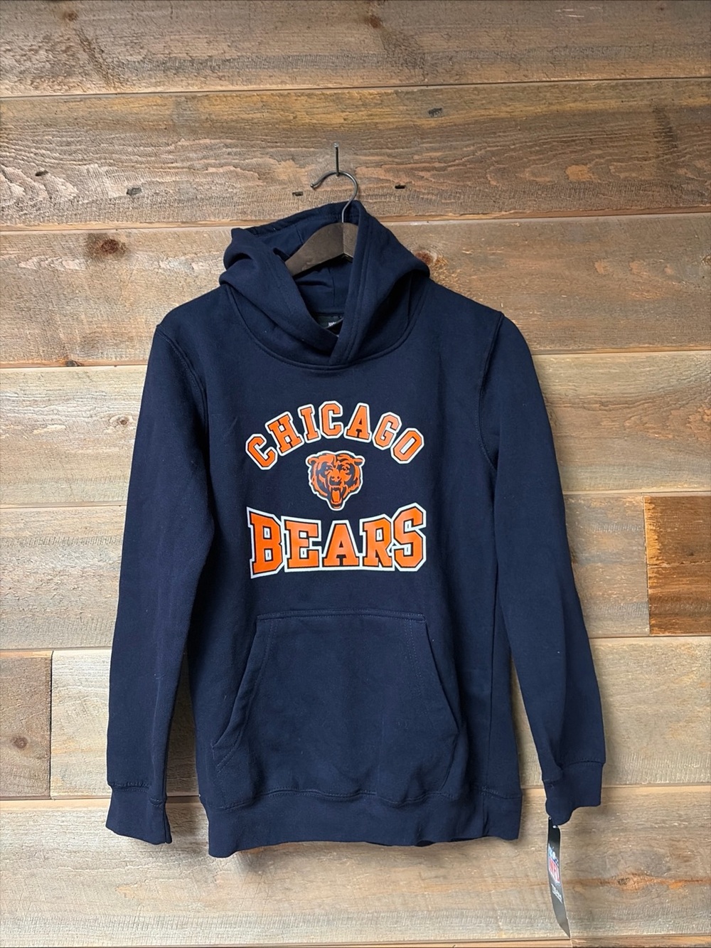 Chicago Bears Hoodie Sweatshirt Youth L 14/16 Blue NFL Football Team Apparel NWT